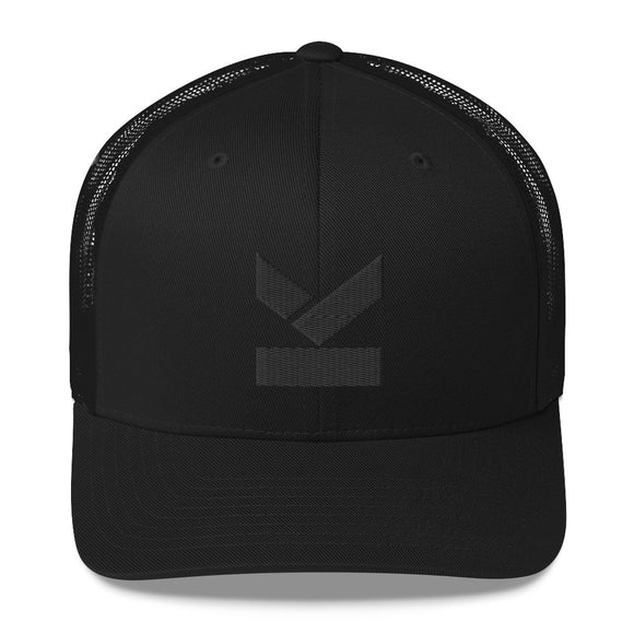 Kodish  Logo hat in black with curved peak,and black logo by yupoong